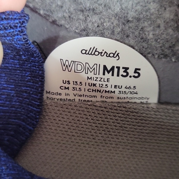 Allbirds 13.5 Wool Dasher Mizzles Mens NWT main image 4